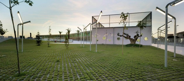 Urban spaces and Library Park in Torre Pacheco by Martín Lejarraga Architecture