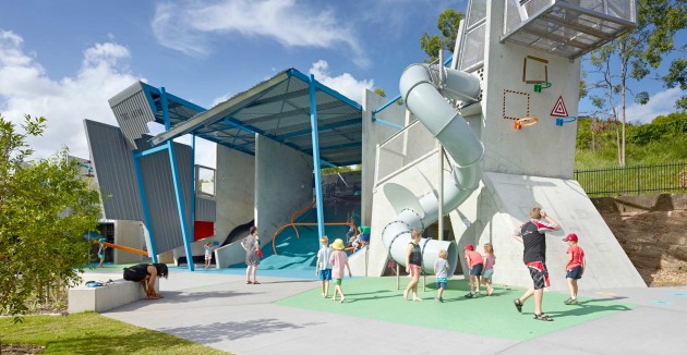 Frew Park Arena Play Structure by Guymer Bailey Architects